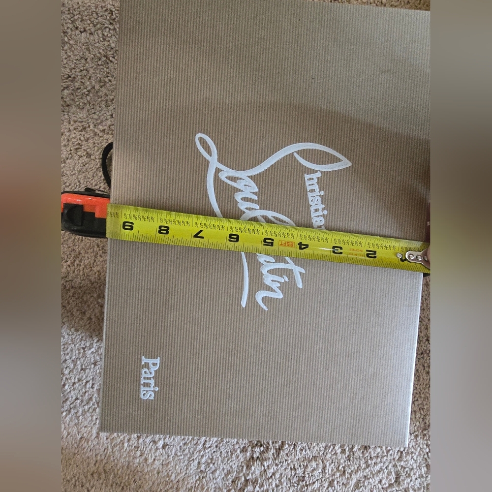 Christian Louboutin Shoe Box in Beige with White Logo